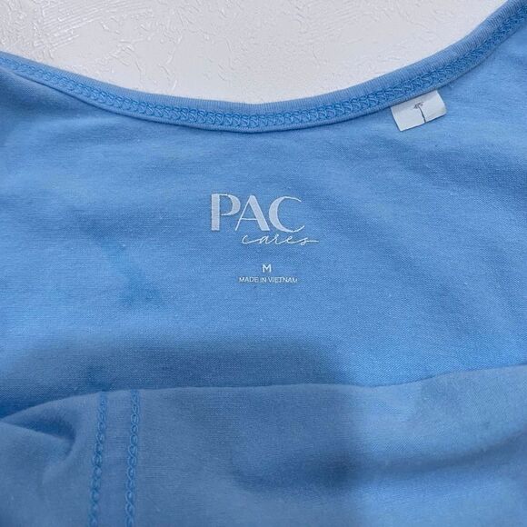 Pacsun PAC Cares Blue Seam Detail Crop Tank Top Women’s Size Medium - Picture 3 of 5